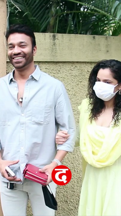Ankita Lokhande N Vicky Jain Spotted Kamal Jain Office Outside At Juhu