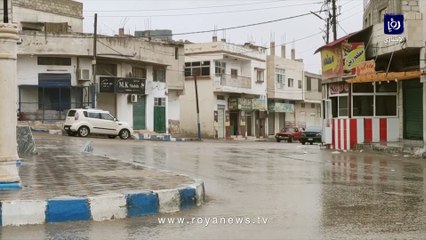 الأمطار في بلدة الطرة بلواء الرمثا