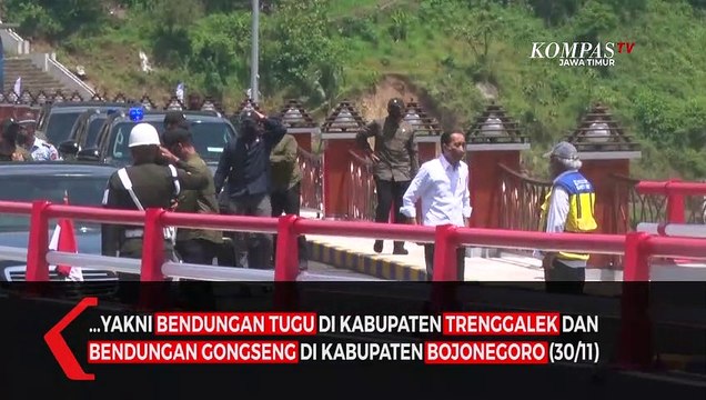 Presiden Joko Widodo Resmikan Dua Bendungan Besar di Jatim