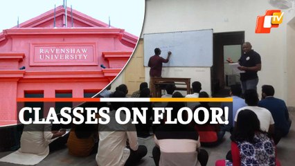 Ravenshaw University Students Taking Classes On Floor Sparks Row