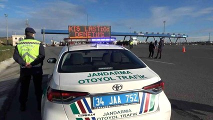 Jandarmadan kış lastiği denetimi