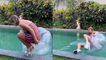'Instagram model falls into pool while trying to get on inflatable chair'