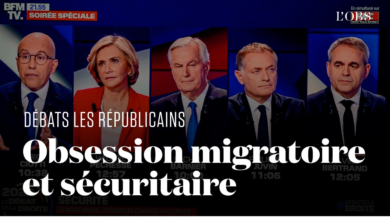 Débats "Les Républicains" : la sécurité et l'immigration ont monopolisé 41% du temps de parole