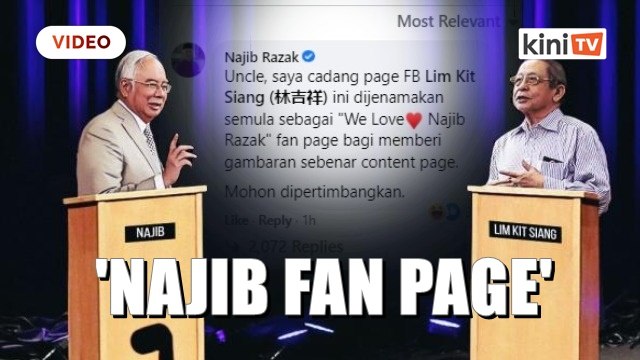 Najib tells Kit Siang to run 'bossku' fan page