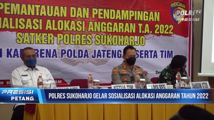 Polres Sukoharjo Gelar Sosialisasi Alokasi Anggaran Tahun 2022