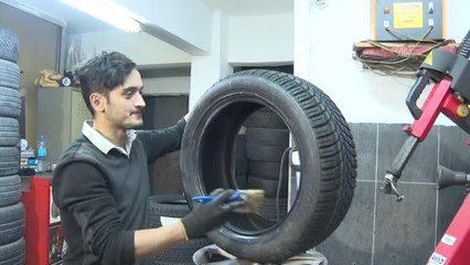 Lastikçilerde "zorunlu kış lastiği" yoğunluğu