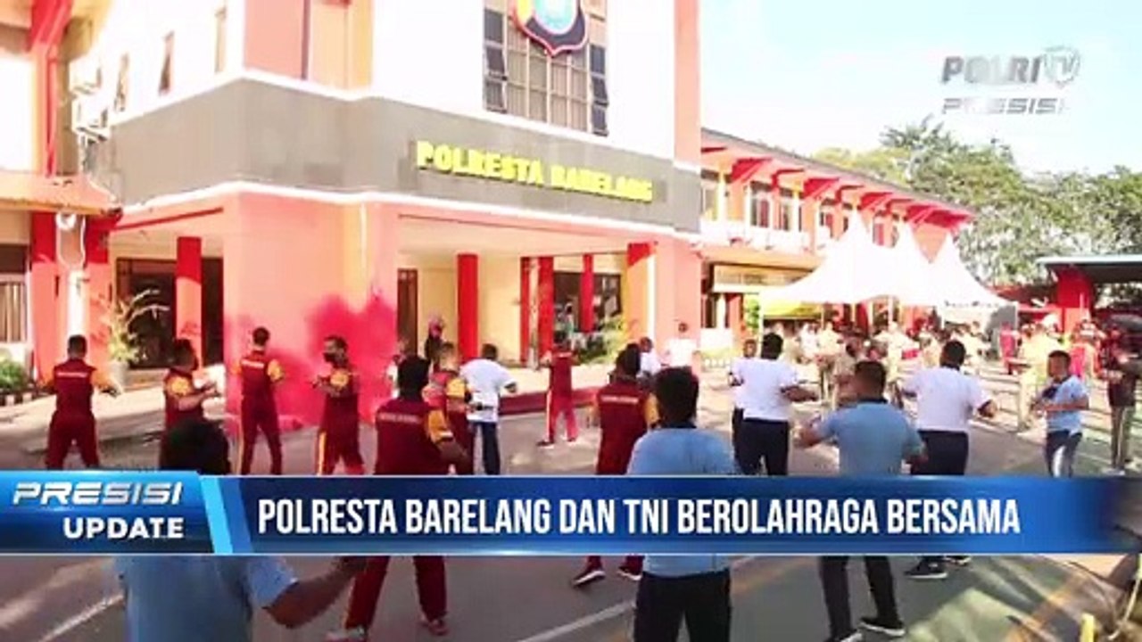 Polresta Barelang Berolahraga Bersama Dengan TNI Dalam Rangka Tingkatkan Sinergitas