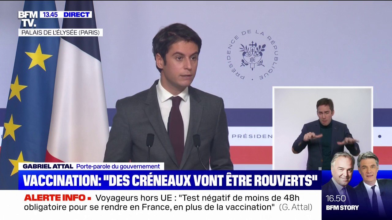 Gabriel Attal: "Nous restons fidèles à la stratégie du pass sanitaire"
