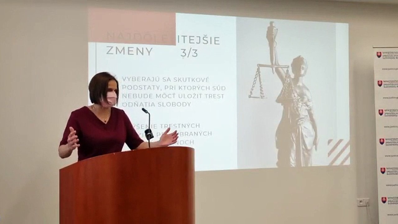 ZÁZNAM: MS SR plánuje komplexne upraviť Trestný zákon