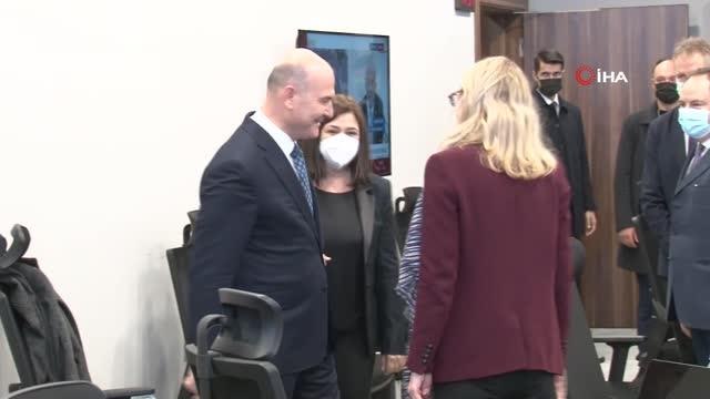 İçişleri Bakanı Soylu GAMER'de Avrupa Konseyi Raportörleri'ni kabul etti