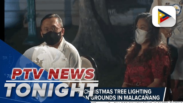 PRRD leads the Christmas tree lighting at the Kalayaan grounds in Malacañang