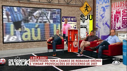 A torcida do Timão está bem empolgada com a chance de rebaixar o Grêmio... No próximo domingo o Corinthians pode devolver o rebaixamento de 14 anos atrás! Vai dar certo?#OsDonosDaBola