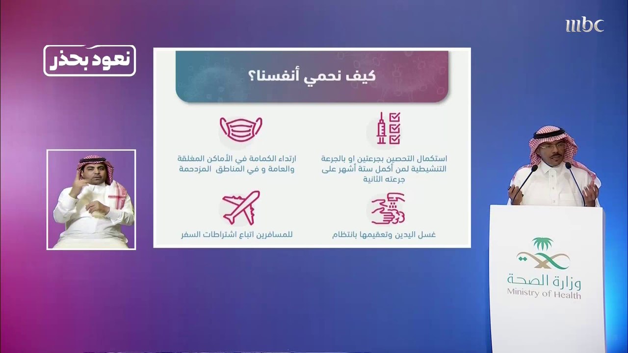متحدث الصحة السعودية: توصية بالالتزام بالإجراءات الاحترازية واستكمال جرعات اللقاح