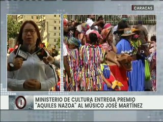 Entérate | Ministerio de Cultura entrega premio " Aquiles Nazoa" al músico José Martínez