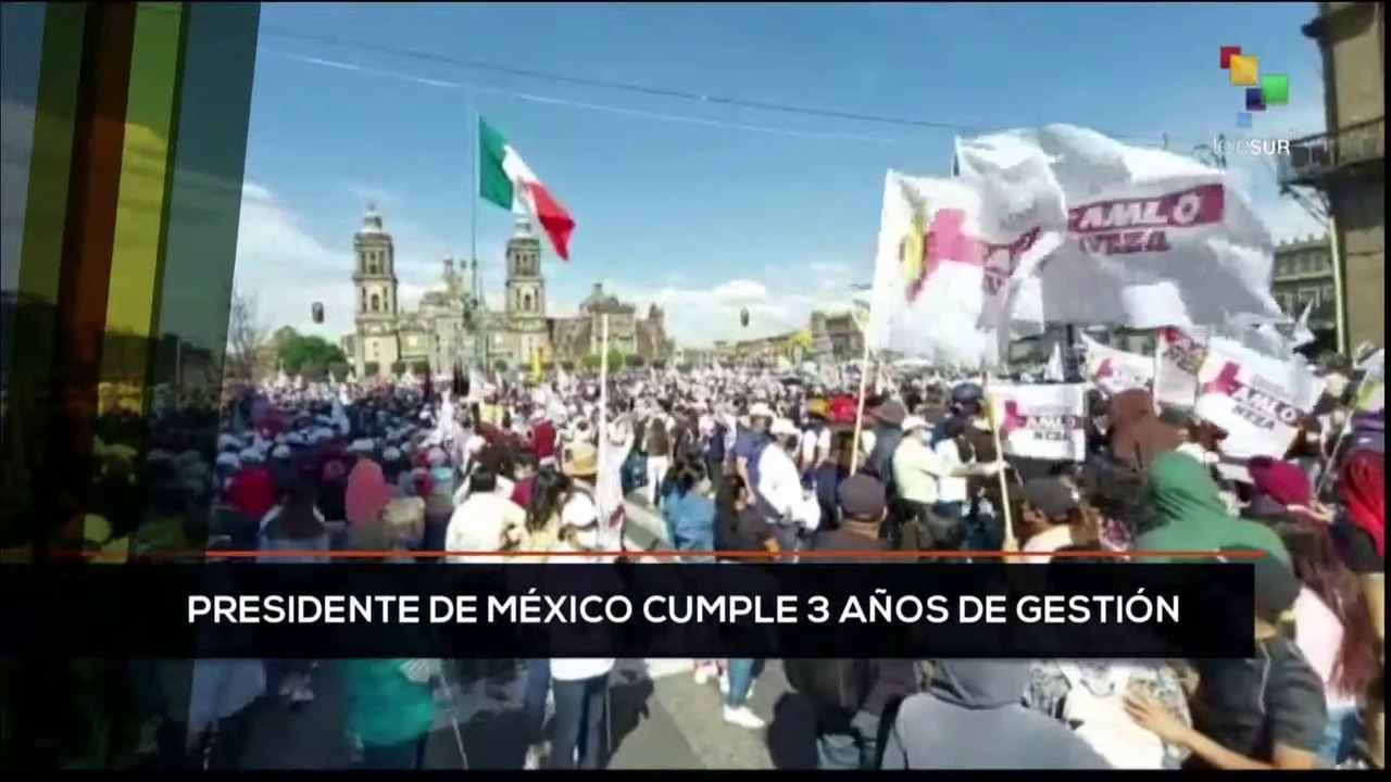 teleSUR Noticias 17:30 01-12: AMLO celebra junto al pueblo 3 años de gestión en el Gobierno