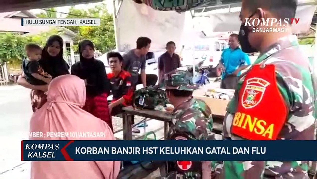 Korban Banjir HST Mulai Keluhkan Gatal dan Flu, Petugas Periksa Kesehatan dan Pengobatan Gratis