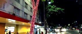 Praça Sete recebe luzes de Natal