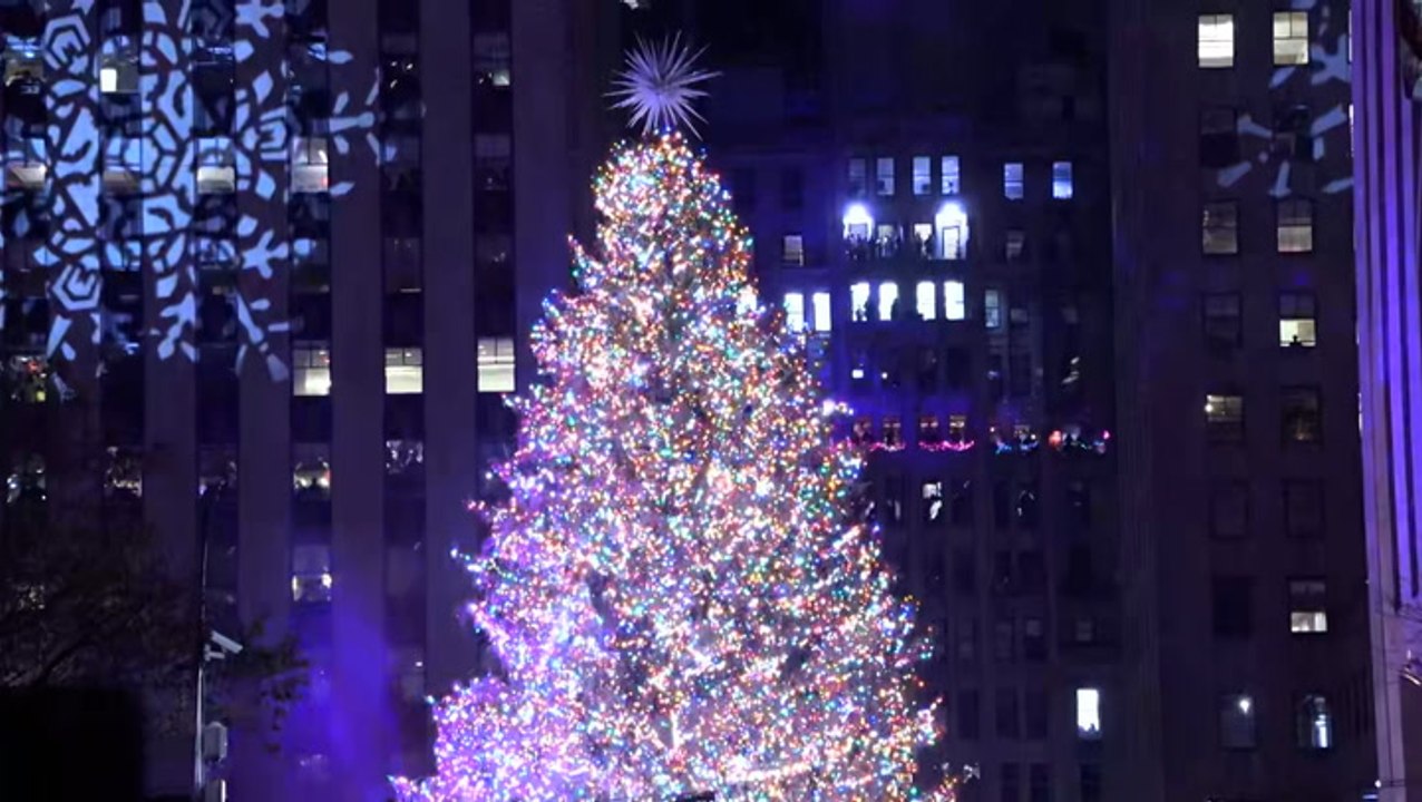 Rockefeller Christmas Tree lights up right at the end of AccuPrime