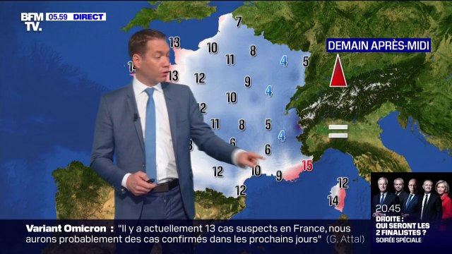 Météo: des averses à prévoir dans le nord ouest et le sud ouest