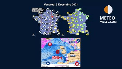 prévisions météo du mercredi 1er décembre 2021