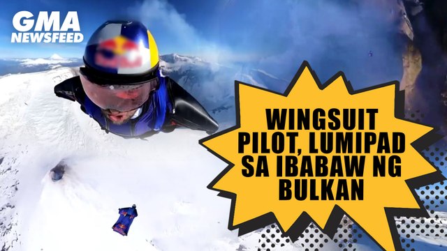 Wingsuit pilot, lumipad sa ibabaw ng active volcano! | GMA News Feed