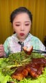 Yummy ASMR Chinese Mukbang Eating Spicy Braised Pork Belly, Pork Leg , Pork Ribs #8