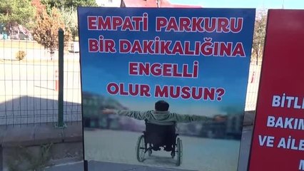 Ahlat'ta engellilerin yaşadığı zorluklara dikkat çekmek için "empati parkuru" kuruldu