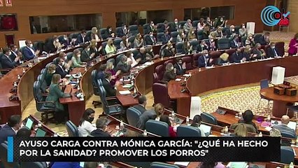 Ayuso carga contra Mónica García: "¿Qué ha hecho por la sanidad? Promover los porros"