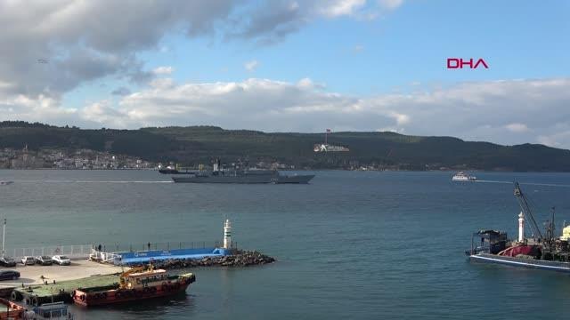 Son dakika haber! ROMANYA DONANMASI'NA SAVAŞ GEMİSİ, ÇANAKKALE BOĞAZI'NDAN GEÇTİ