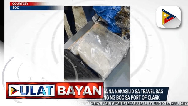 P3-M halaga ng iligal na droga na nakasilid sa travel bag mula South Africa, naharang ng BOC sa port of Clark