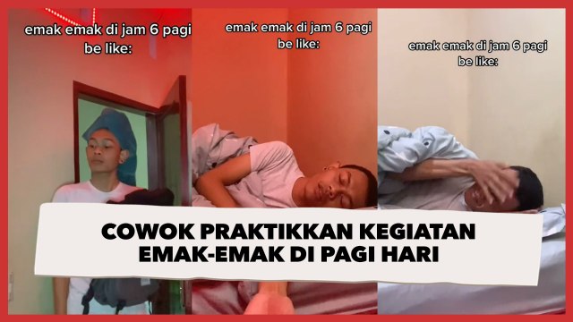 Cowok Praktikkan Kegiatan Emak-emak di Pagi Hari: Suasananya Kayak Lagi Kiamat