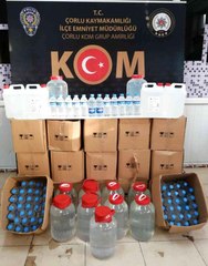 Tekirdağ'da yarım ton sahte içki ele geçirildi