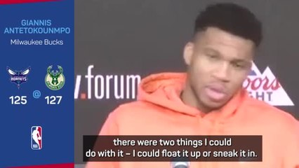 Giannis jokes he's 'too old to dunk' after sneaky game-winner