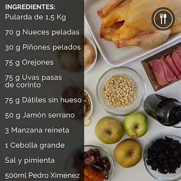 Cómo hacer PULARDA RELLENA de manzana y frutos secos