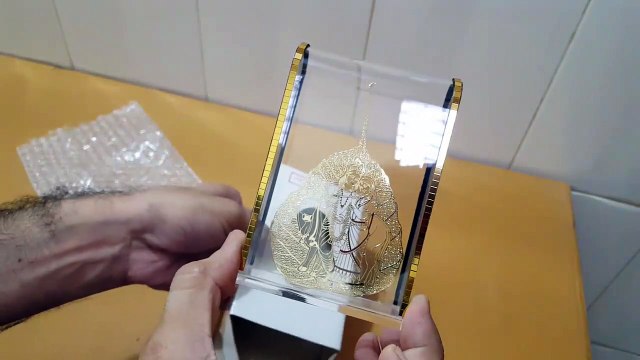 Unboxing and Review of Real tree Leaf radha krishna Gold Plated Statue On Leaves for gift
