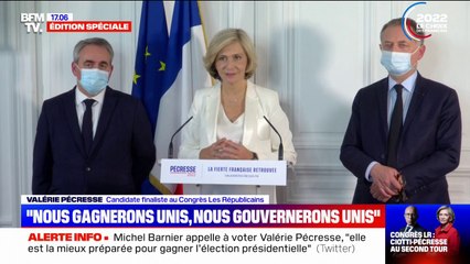 Valérie Pécresse: "Nous gagnerons unis, nous gouvernerons unis"