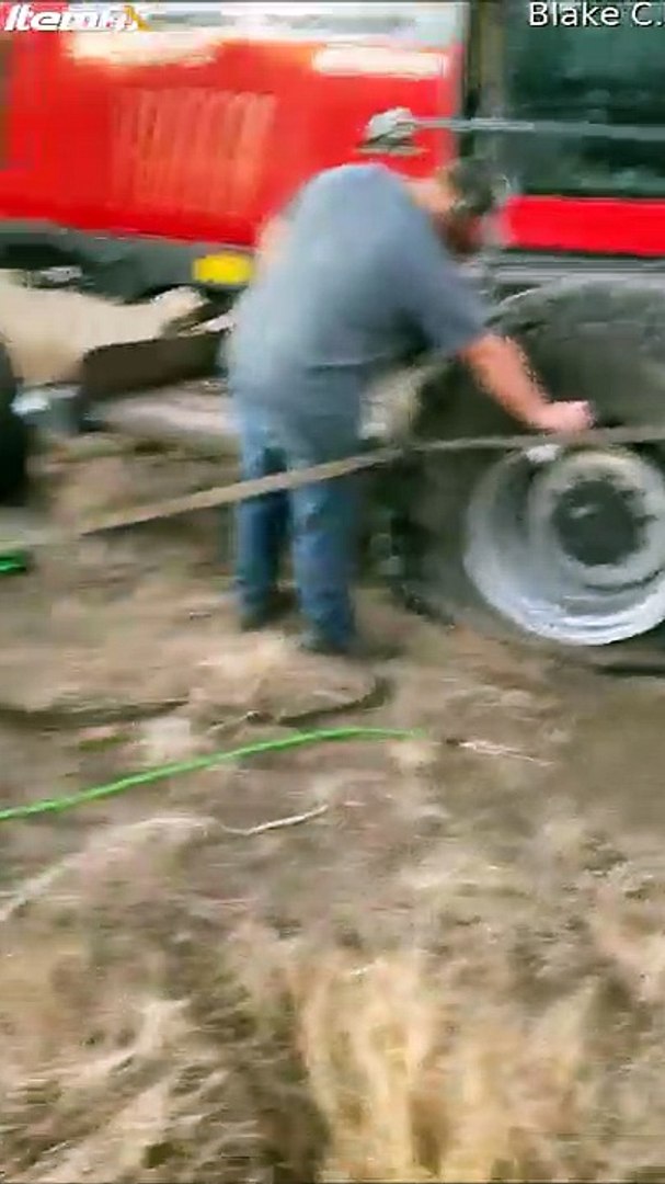 Voilà comment on regonfle un pneu de tracteur en 1 seconde - Vidéo  Dailymotion