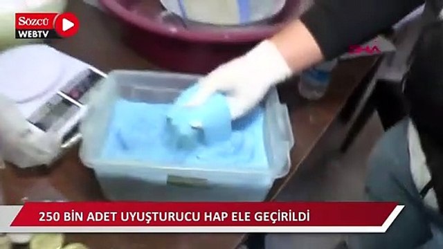 Eyüpsultan'da uyuşturucu operasyonu: 250 bin adet uyuşturucu hap ele geçirildi