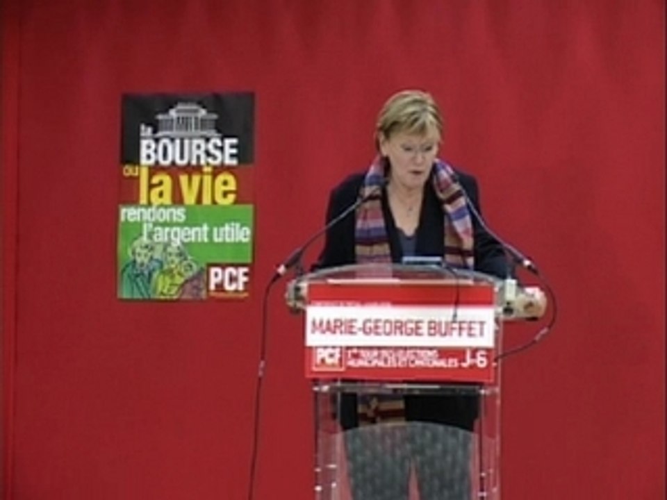 Municipales PCF : CP du 4mars 2008 - Marie George Buffet