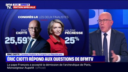 Éric Ciotti: "Je crois que ce qui a fait la différence c'est la force d'un projet"