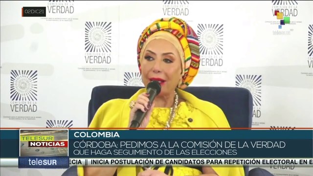 teleSUR Noticias 15:30 02-12: Piedad Córdoba presentó segundo informe sobre persecución política