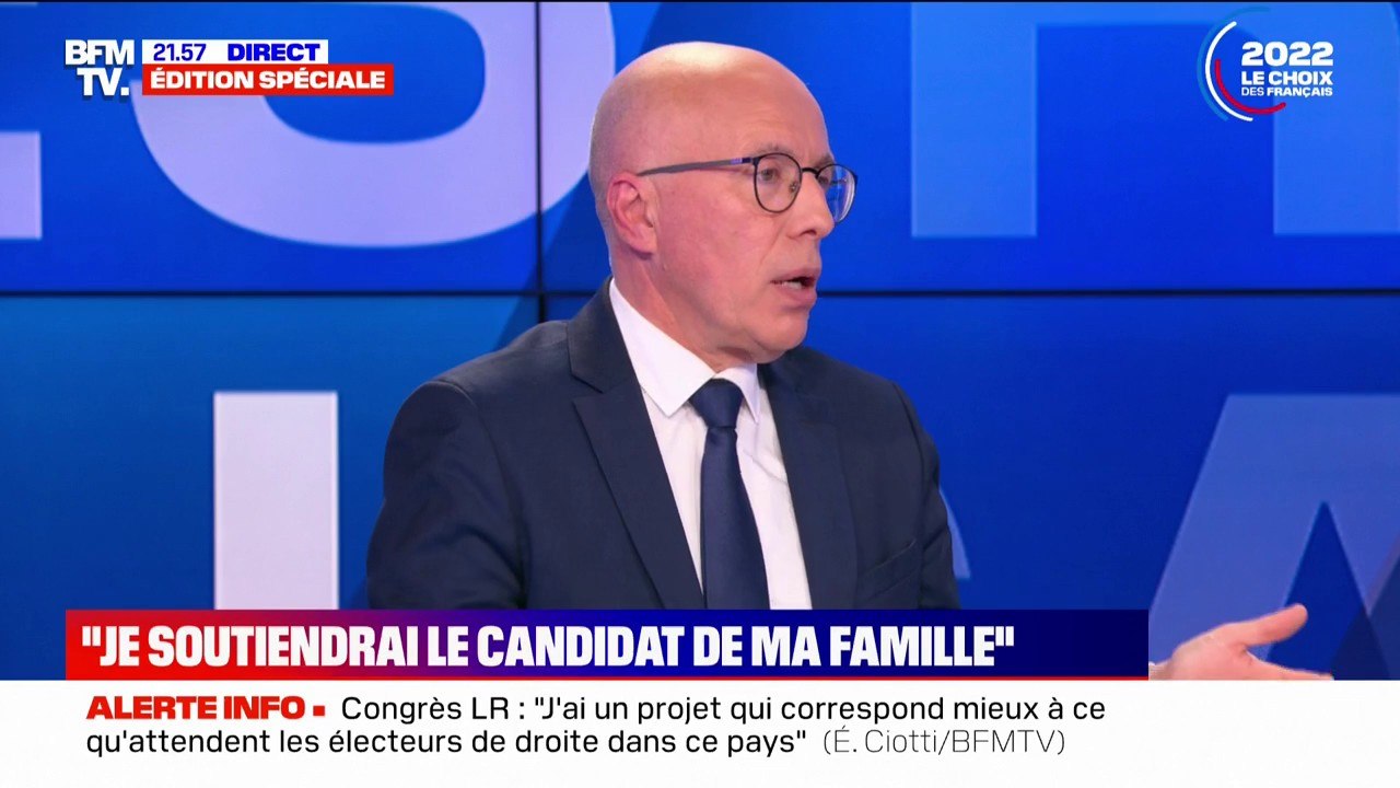 Éric Ciotti: "Je crois que si [mes] orientations ne sont pas reprises, nous n'aurons aucune chance de gagner"