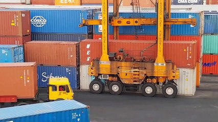 Magnificent Container handling View at Chittagong Port