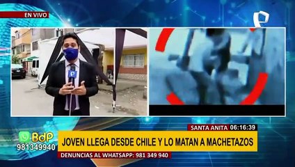 Presunto indigente asesinó a joven a machetazos en la puerta de su casa