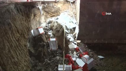 Başkent'te bir kuruyemiş dükkanında çökme meydana geldi