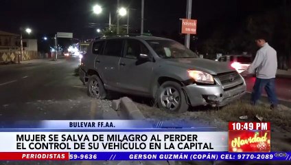 Mujer se salva de milagro al sufrir brutal accidente vial en la capital