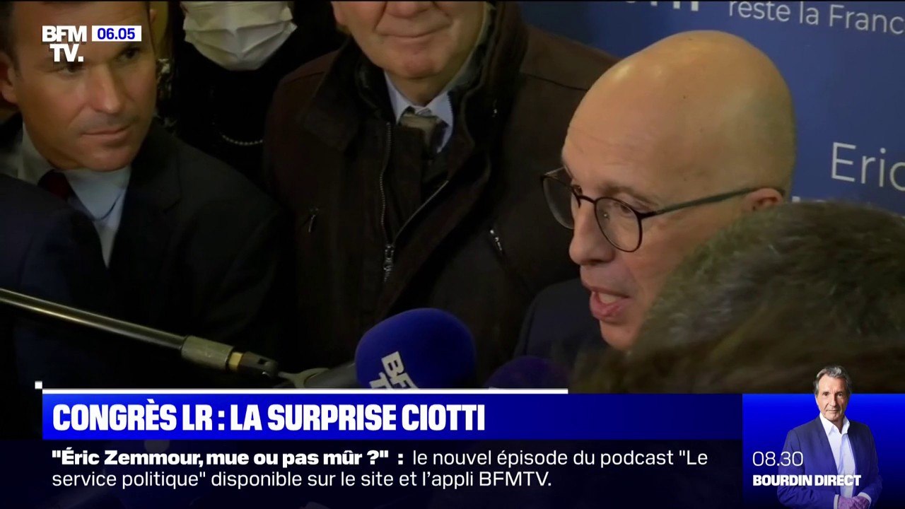 Congrès LR: la surprise Éric Ciotti en tête du premier tour