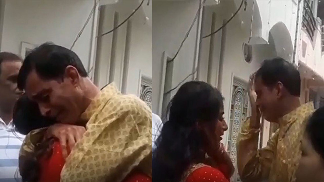 Aishwarya Sharma अपनी विदाई में पापा से लिपटकर रोई फूट-फूटकर रोई; Watch video | FilmiBeat