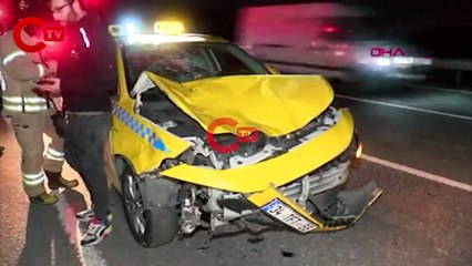 Eyüpsultan'da taksinin çarptığı inek öldü