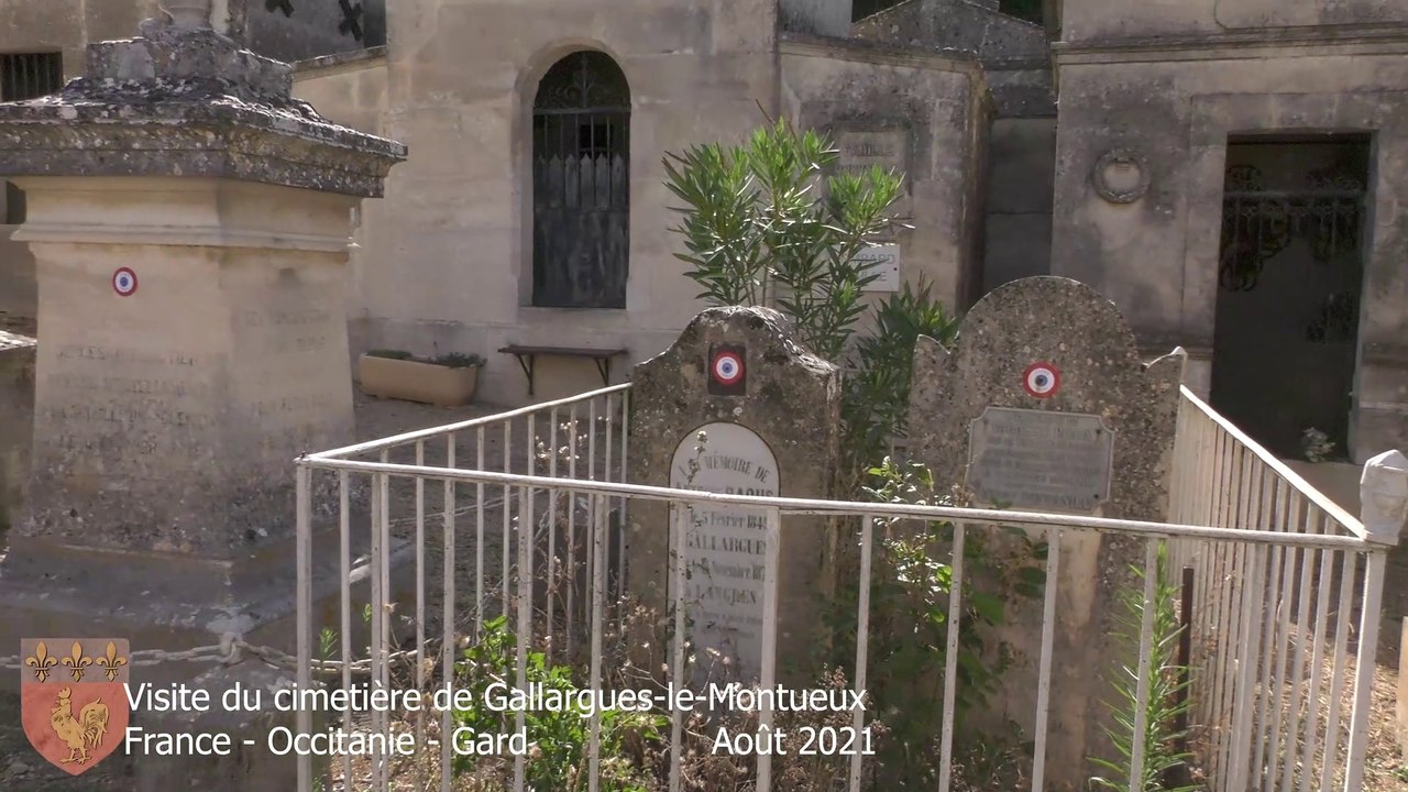Visite du cimetière de Gallargues le Montueux août 2021